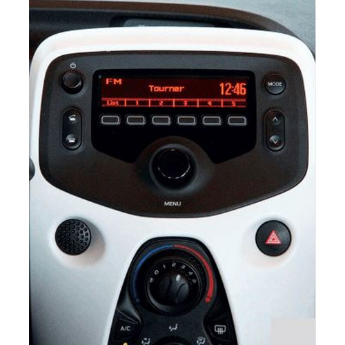 Použitie redukcie pre 10" autorádio Citroën C1, Peugeot 108 a Toyota Aygo do 2014