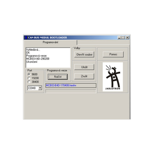 Použitie programátora CAN-Bus modulu Jablotron MCB-01