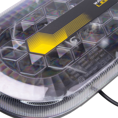 Homologizácia modro-červenej 48xLED magnetickej rampy 12-24V,ECER65