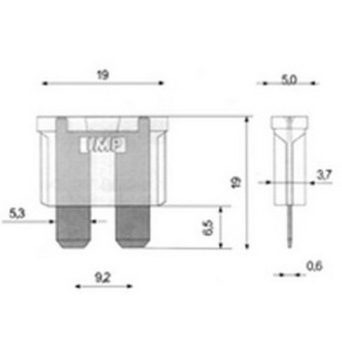 Rozmery 7,5A nožových autopoistiek