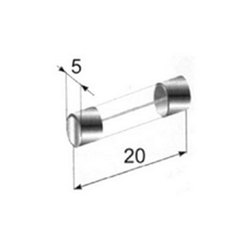 Rozmery 2A sklenených poistiek 5x20