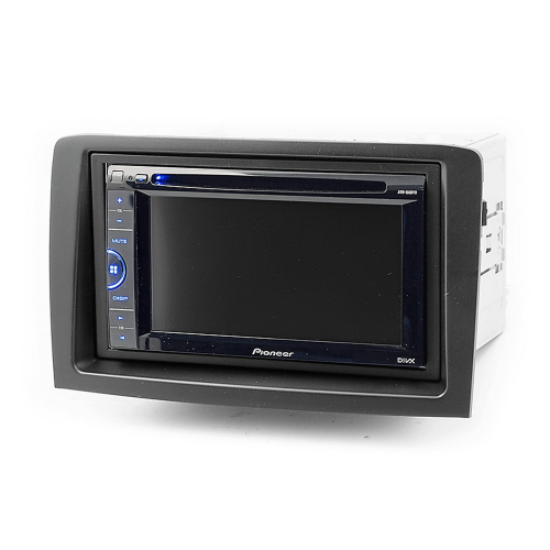 Montáž čierneho rámika 2-DIN autorádia Fiat Idea, Lancia Musa