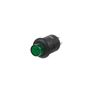 Okrúhle tlačidlo 12V / 6A - so zelenou LED