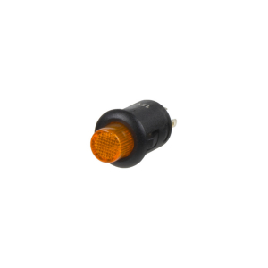 Okrúhle tlačidlo 12V / 6A - s oranžovou LED