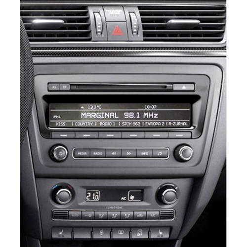 Použitie rámika 2DIN autorádia Škoda Rapid 07/2012-