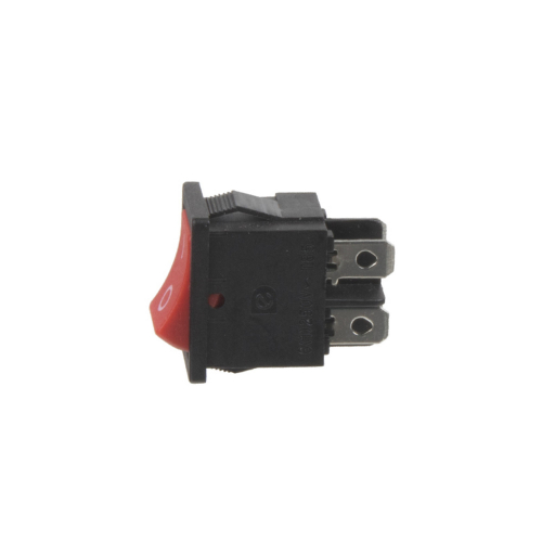 Červený kolískový prepínač 250V/6A