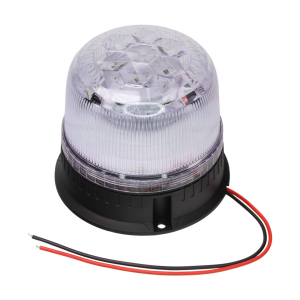 Modro-červený LED maják 12/24V - 48x 1W LED / pro pevnou montáž / ECE R65 (ø139 x 120mm)
