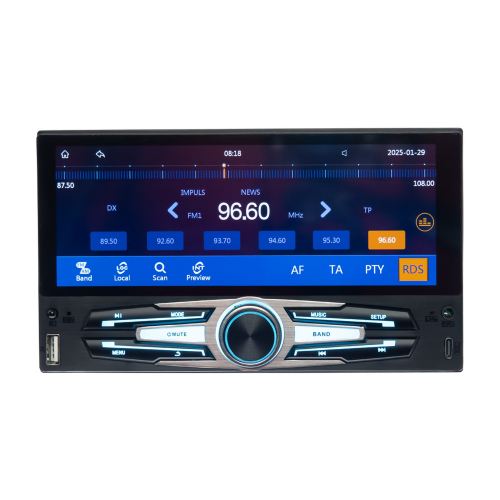 Funkcie 1DIN autorádia s 6,8" LCD/3x USB/Blutooth/CarPlay/AndroidAuto/Mirrorlink