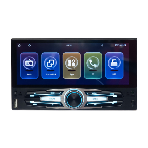 Ovladanie 1DIN autorádia s 6,8" LCD/3x USB/Blutooth/CarPlay/AndroidAuto/Mirrorlink