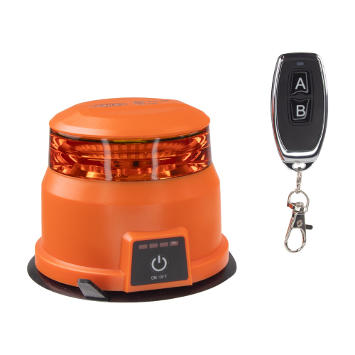 AKU LED maják, oranžový, diaľkové ovládanie, magnet, ECE