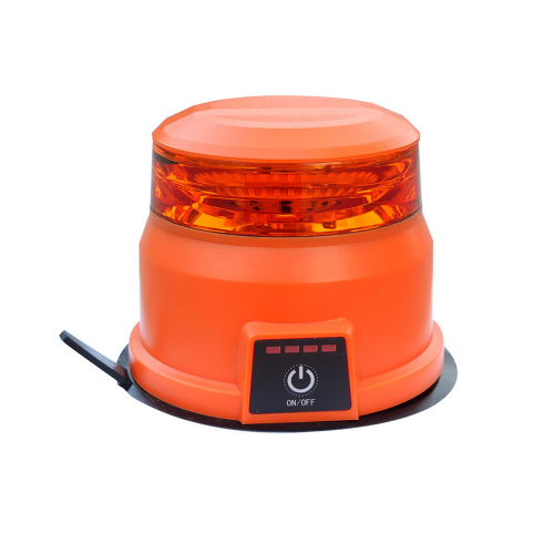 Batériový LED maják, oranžový, diaľkové ovládanie, magnet, ECE