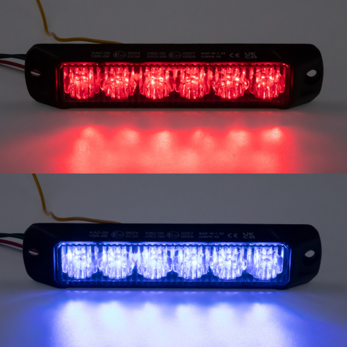 Modro-červený 18W LED predátor 12-24V, ECE R65
