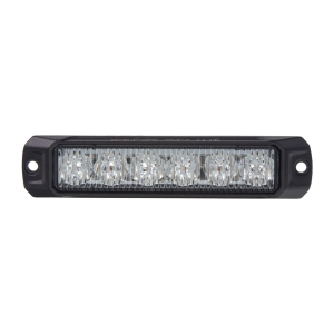 Červený LED predátor 12V / 24V - 6x3W LED / ECE R65 (132x30x11mm)