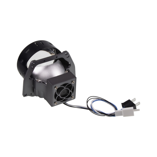 Použitie projektorových šošoviek so stretávacími a diaľkovými svetlami 