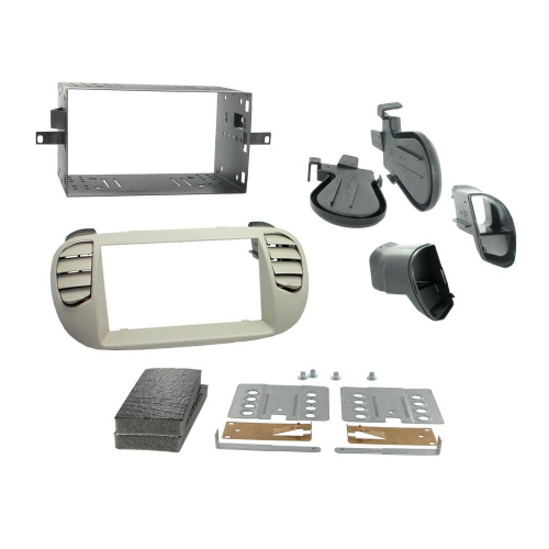 2DIN redukcia pre Fiat 500 10/2007- perleťovo šedá