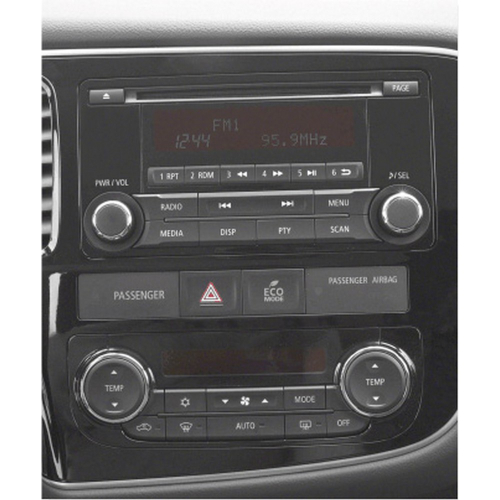 Použitie rámčeka 2DIN autorádia Mitsubishi Outlander 2006-