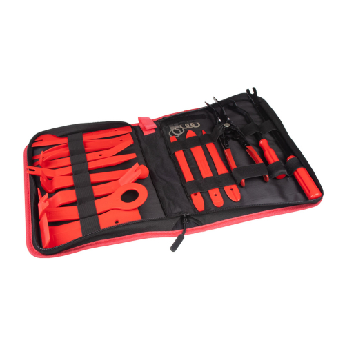 Praktický obal 19-dielnej sady vyberacích nástrojov na palubnú dosku a čalúnenie