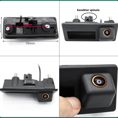 Uchytenie cúvacej AHD/CVBS kamery pre Audi / Volkswagen v madle kufra
