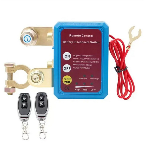 Diaľkové ovládače relé na spínanie a odpájanie batérie 12-24V/240A