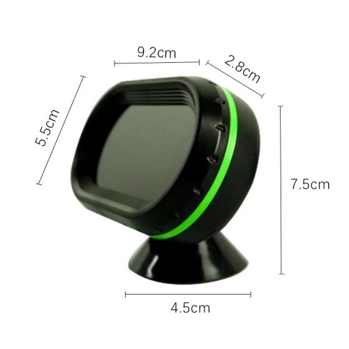 Rozmery digitálneho teplomera s meraním vnútornej a vonkajšej teploty, hodinami a voltmetrom