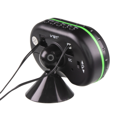 Uchytenie digitálneho teplomera s meraním vnútornej a vonkajšej teploty, hodinami a voltmetrom