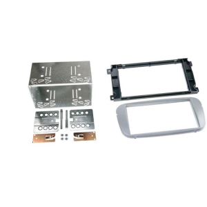 Redukcia 2DIN autorádia - Ford C-Max / Focus / Galaxy / Mondeo / S-Max / Kuga (2006->) strieborná
