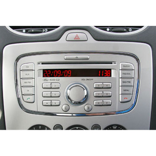 Použitie čiernej redukcie 2DIN autorádia Ford C-Max / Focus / Galaxy / Mondeo / S-Max / Kuga (2006->)
