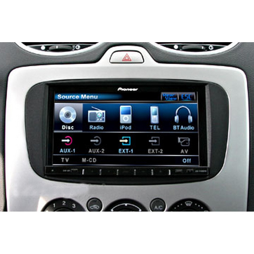 Montáž čierneho rámčeka 2DIN autorádia Ford C-Max / Focus / Galaxy / Mondeo / S-Max / Kuga (2006->)