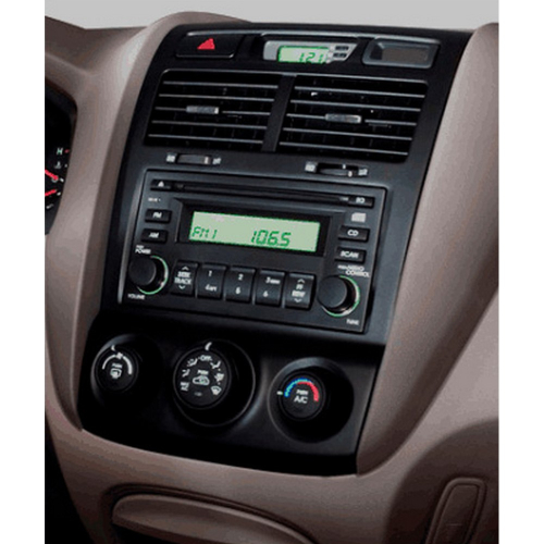 Použitie strieborného rámčeka 2DIN autorádia Kia Sportage 09/2008 - 07/2010