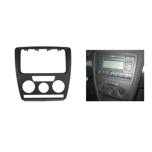 Použitie rámčeka autorádia Škoda Octavia 2 bez klimatizácie