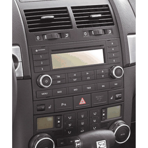 Použitie rámčeka 2DIN autorádia VW Transporter T5, Multivan, Touareg