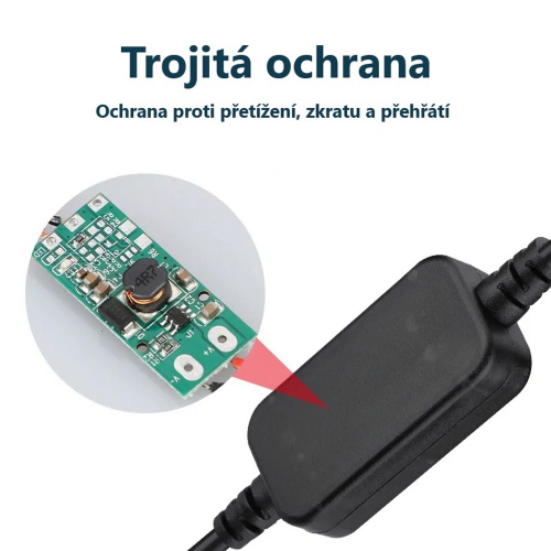 Ochrana redukcie s meničom napätia USB-C/CL zásuvka - 5V/12V, 1A