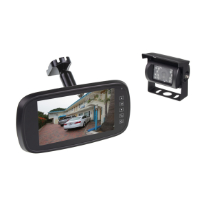 AHD kamerový systém 12V / 24V - 7" LCD monitor na držiak zrkadla / kamera / 15m kábel (2x 4-PIN)