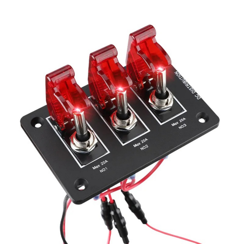 Panel s 3x spínačom 12/24V