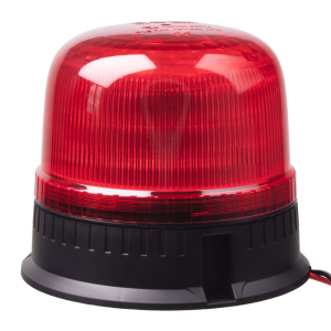 Červený LED maják 12/24V - 24x LED / na pevnú montáž / ECE R65 (ø 139 x 125 mm)