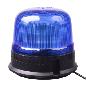 Modrý LED maják 12/24V - 24x LED / magnet / ECE R65 (ø 139 x 125 mm)