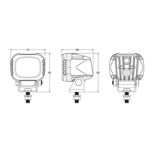 Rozmery 10W LED svetla na vysokozdvižný vozík červený pruh 10-80V