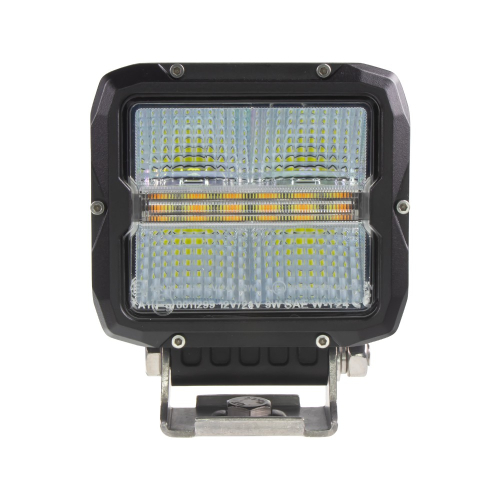 LED svetlo obdĺžnikové biele/oranžové, 60W, 105x117mm, ECE R65