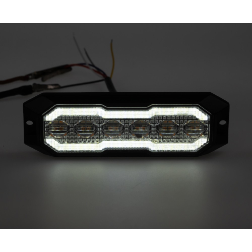 Biele cúvacie LED svetlo 12-24V s oranžovým LED predátorom ECER65