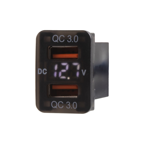 2x USB nabíjačka QC3.0 s voltmetrom do Toyota