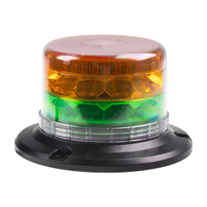 LED maják 12/24V - 24x LED / zeleno-oranžový / magnet (150x85mm)