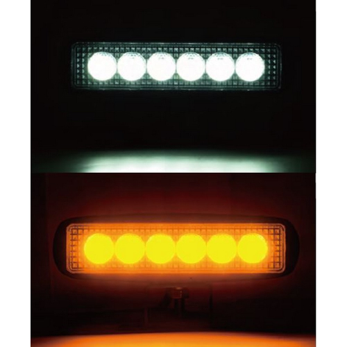 Použití bílo-oranžového 12/24V LED pracovního světla