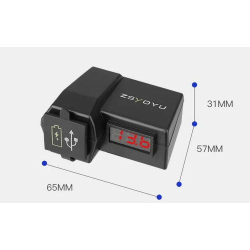 Voltmeter USB nabíjačky na motocykel