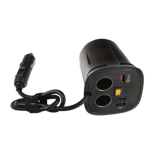 Použitie 12/24V dvojitej CL zásuvky s 3x USB a voltmetrom do držiaka nápojov