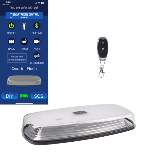 Batériová 48xLED bielo-oranžová LED rampa ECER65