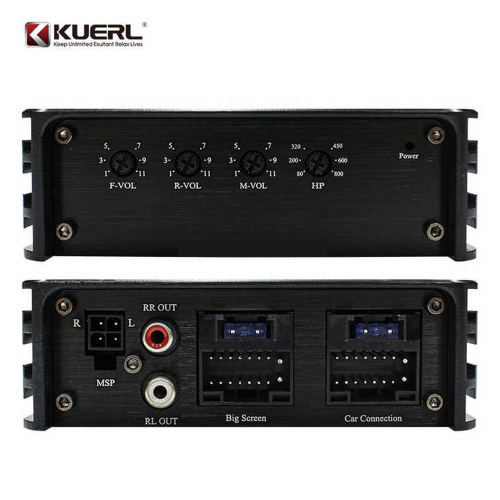 Vstupy a výstupy 4/6 kanálového DSP zosilňovača do auta pre Android, 6 x 60W