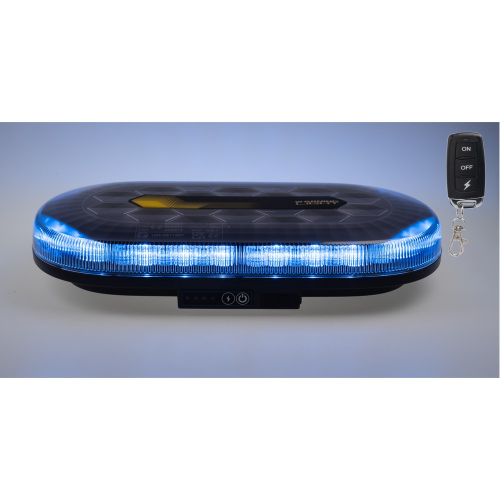 AKU LED rampa modrá, 48xLED, magnet, 328mm, ECE R65 R10