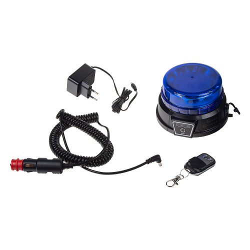 Príslušenstvo 36W modrého batériového LED majáka s diaľkovým ovládačom