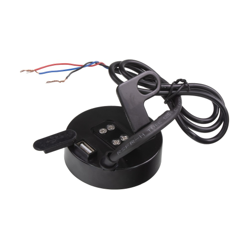 Uchytenie voltmetera s teplomerom, hodinami a USB nabíjačkou na motocykel