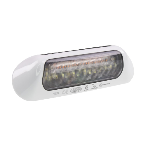 LED svetlo nástenné s výstražným svetlom, biele, 48W, ECE R65